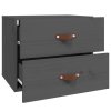 vidaXL Nástenný nočný stolík sivý 50x36x40 cm