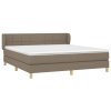 vidaXL Posteľný rám boxspring s matracom sivohned 160x200 cm látka