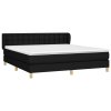 vidaXL Posteľný rám boxspring s matracom čierny 180x200 cm látka
