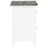 vidaXL Nočný stolík, sivo biely 38x28x45 cm, drevo paulovnie