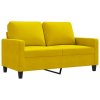 vidaXL 2-miestna pohovka žltá 120 cm zamat