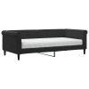 vidaXL Denná posteľ s matracom čierna 90x190 cm zamat