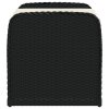 vidaXL Úložná lavička s vankúšom čierna 80x51x52 cm polyratan