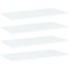 vidaXL Prídavné police 4 ks, biele 80x40x1,5 cm, kompozitné drevo