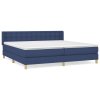 vidaXL Posteľný rám boxspring s matracom modrý 180x200 cm látka