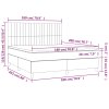 vidaXL Posteľný rám boxspring s matracom modrý 180x200 cm látka