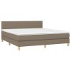 vidaXL Posteľný rám boxspring s matracom sivohned 180x200 cm látka