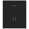 vidaXL Komoda čierna 60x31x70 cm kompozitné drevo