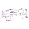 vidaXL 7-dielna záhradná súprava pohoviek s vankúšmi douglaská jedľa