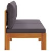 vidaXL Záhr. pohovka bez podrúčok s vankúšmi 2-miestna masívna akácia