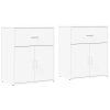 vidaXL Komody 2 ks biele 60x31x70 cm kompozitné drevo