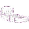 vidaXL Posteľný rám s čelom sivý 90x200 cm umelá koža
