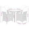 vidaXL 5-dielna záhradná jedálenská súprava a vankúše čierna polyratan
