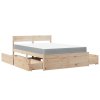 vidaXL Posteľ so zásuvkami a matracom 120x190 cm masívna borovica