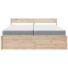 vidaXL Posteľ so zásuvkami a matracom 200x200 cm masívna borovica