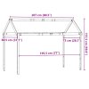vidaXL Strecha na detskú posteľ 207x80,5x151,5 cm borovicový masív