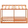 vidaXL Detská posteľ so strechou voskovohnedá 80x200 cm borovic. masív