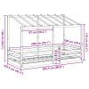 vidaXL Detská posteľ so strechou 100x200 cm borovicový masív