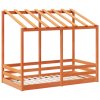 vidaXL Detská posteľ so strechou voskovohnedá 80x160 cm borovic. masív