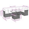 vidaXL 7-dielna záhradná súprava pohoviek s vankúšmi sivá polyratanová