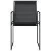 vidaXL Záhradné stoličky 4 ks čierne oceľ a textilén