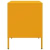 vidaXL Nočný stolík horčicovožltý 36x39x50,5 cm oceľ