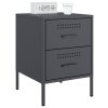 vidaXL Nočný stolík antracitový 36x39x50,5 cm oceľ