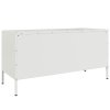 vidaXL TV skrinka biela 100,5x39x50,5 cm oceľ
