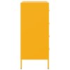 vidaXL Komoda horčicovožltá 68x39x89 cm oceľ