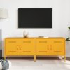 vidaXL TV skrinky 2 ks horčicovo-žlté 68x39x50,5 cm oceľ