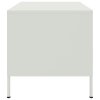 vidaXL Konferenčný stolík bela 68x50x50,5 cm oceľ