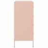 vidaXL Komoda ružová 68x39x89 cm oceľ