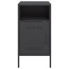 vidaXL Nočný stolík čierny 36x39x68 cm oceľ