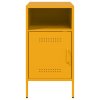 vidaXL Nočný stolík horčicovožltý 36x39x68 cm oceľ