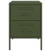 vidaXL Nočné stolíky 2 ks olivovozelené 36x39x50,5 cm oceľ