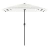 vidaXL Záhradný slnečník s oceľovou tyčou biely 248x248x248 cm