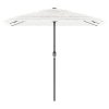 vidaXL Záhradný slnečník s oceľovou tyčou biely 248x248x248 cm