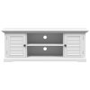 vidaXL TV skrinka biela 110x30x41 cm kompozitné drevo