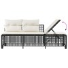vidaXL 3-dielna rohová záhr. sedacia sada s vankúšmi polyratan čierna