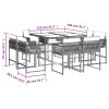 vidaXL 9-dielna záhradná jedálenská súprava s vankúšmi hnedá polyratan