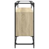 vidaXL Komoda sklenená doska dub sonoma 98x35x81 cm kompozitné drevo