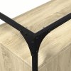 vidaXL Komoda sklenená doska dub sonoma 98x35x81 cm kompozitné drevo