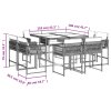 vidaXL 9-dielna záhradná jedálenská sada s podložkami sivá polyratan