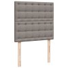 vidaXL Posteľný rám boxspring s matracom sivohnedý 90x190 cm látka