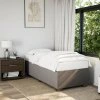 vidaXL Posteľný rám boxspring s matracom sivohnedý 90x190 cm látka