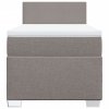 vidaXL Posteľný rám boxspring s matracom sivohnedý 90x190 cm látka