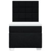 vidaXL Posteľný rám boxspring s matracom čierny 90x200 cm látka