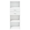 vidaXL Vysoká skrinka biela 45x42,5x124 cm kompozitné drevo