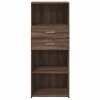 vidaXL Vysoká skrinka hnedý dub 50x42,5x124 cm kompozitné drevo