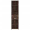 vidaXL Vysoká skrinka, hnedý dub 45x42,5x185 cm, kompozitné drevo